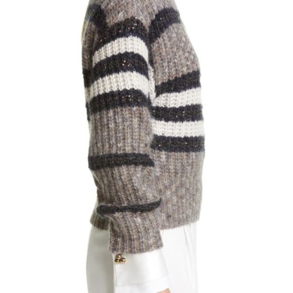 BRUNELLO CUCINELLI Sequin Stripe Sweater - Picture 4 of 15